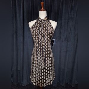 Worthington Black and Tan Backless Dress